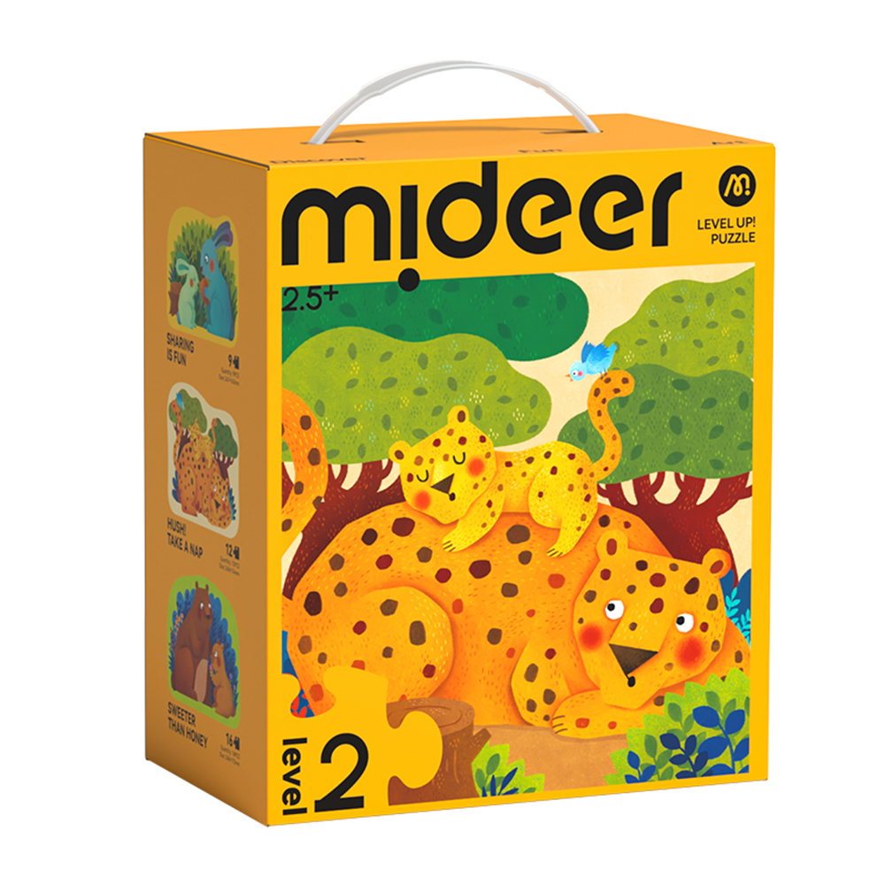 【Mideer】進階式拼圖-叢林動物(LEVEL2)