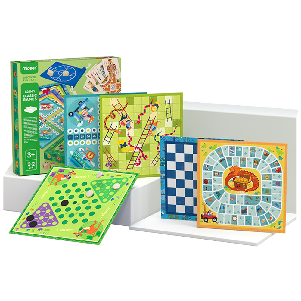 【Mideer】32合一經典桌遊組