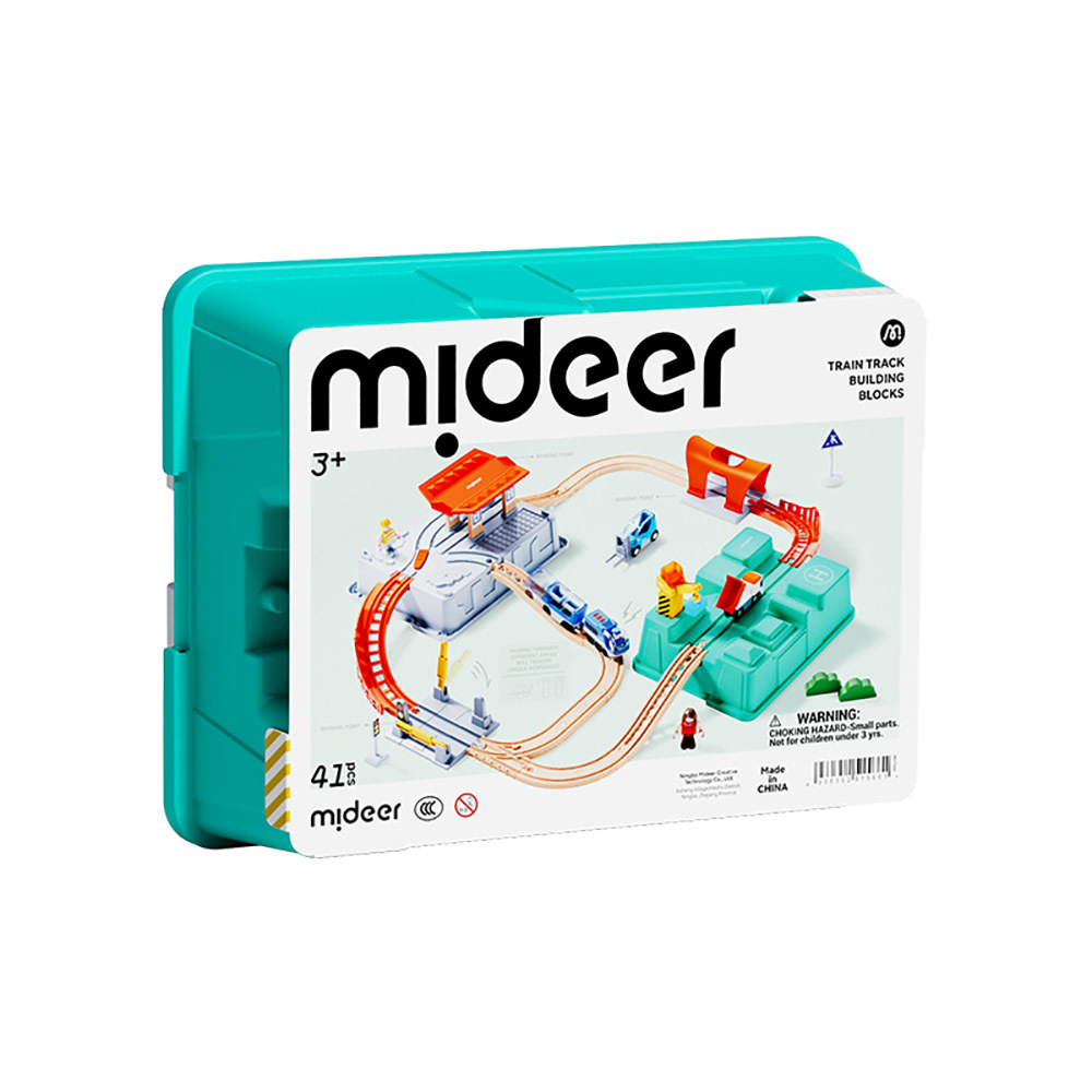 【Mideer】智能音效火車立體軌道積木遊戲組(41pcs)